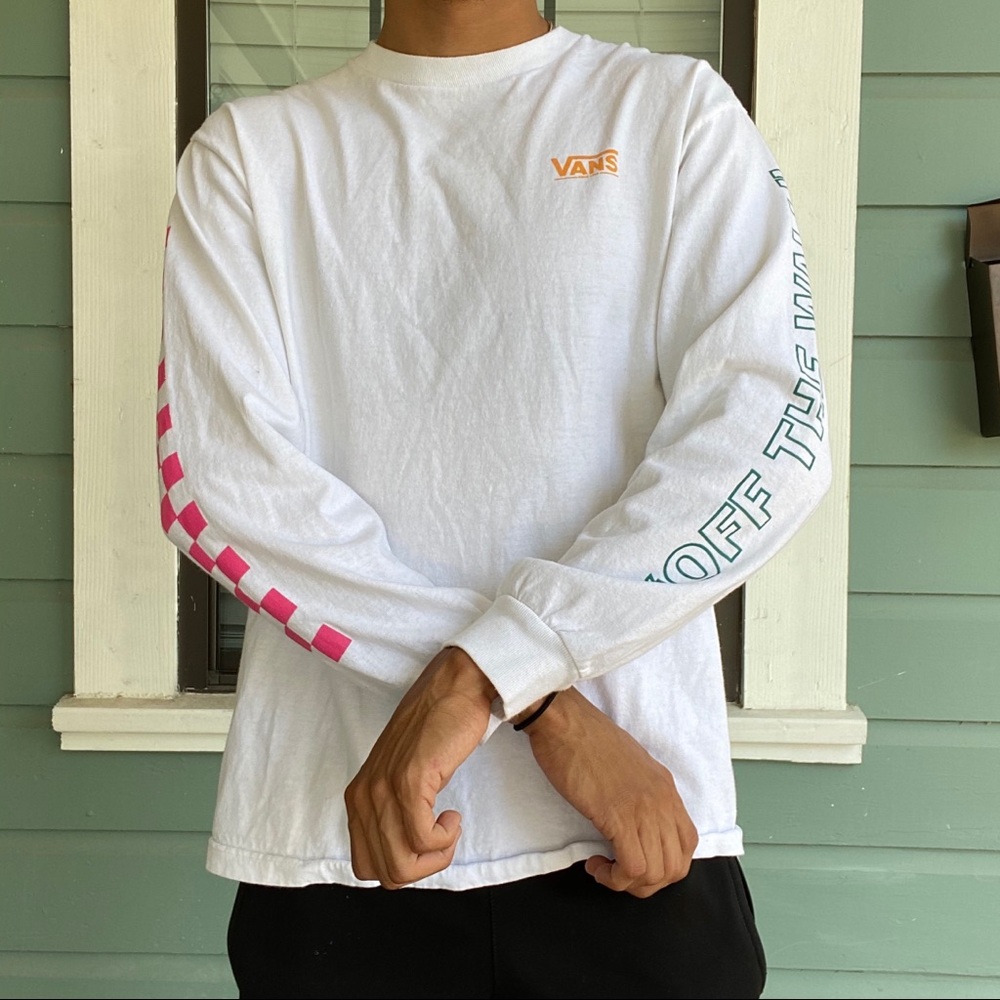 White Vans off the wall long sleeve shirt